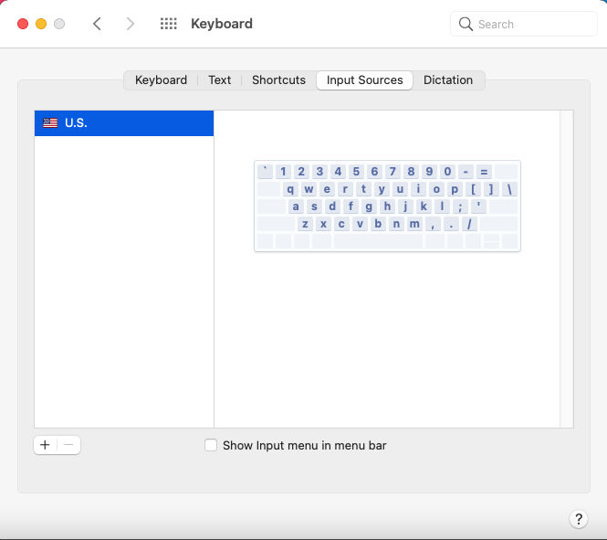 Keyboard input sources